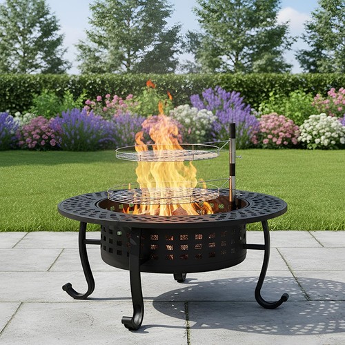 Outdoor fire pit bowl - bowl, with