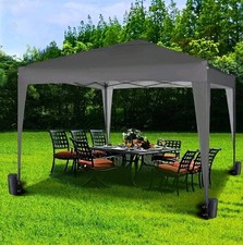 WALPLUS Party Tent 3x3m PE Anthracite Outdoor Canopy for Garden Events