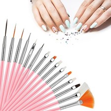15PCS Gel Nail Art Brushes Set Acrylic Dotting Pen Painting Polish Brushes Tools
