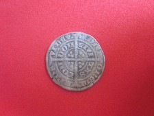 Edward 3rd silver hammered Half Groat ( twopence ) London mint.