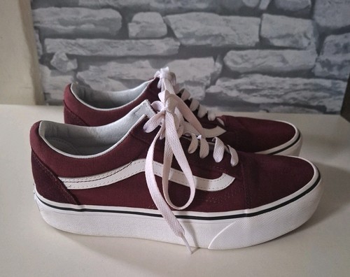 Vans burgundy skate shoes - vans,