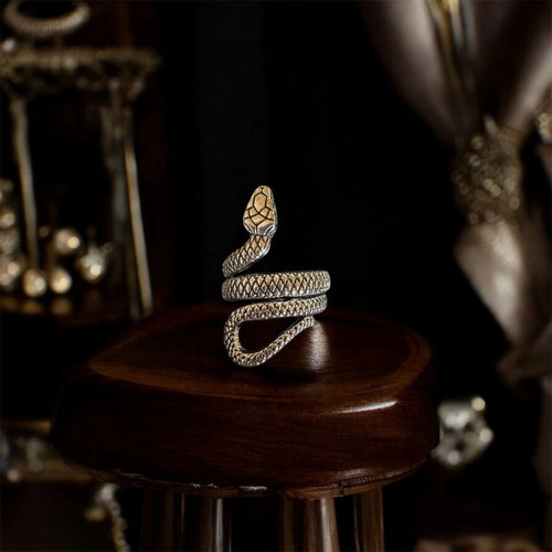 Vintage silver tone snake - vintage,