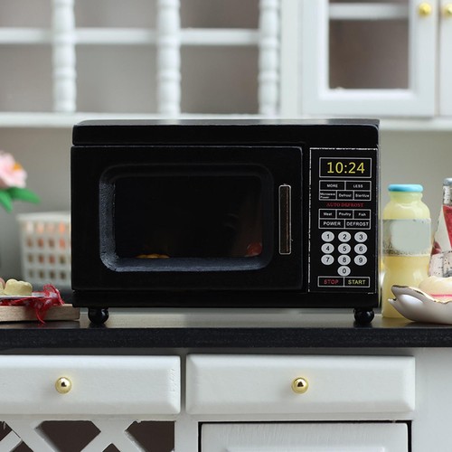 Mini microwave wood dollhouse - mini,