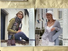 Bundle 2 x Rowan knitting pattern books 8 & 9 Classic Weekend & Beach 31 designs