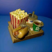 Vintage Woo & Locke miniature 3D Popcorn Hot dog Pepsi Cinema Fridge Magnet Rare