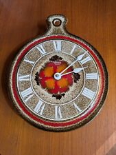 1970 Fat Lava West German Pottery Emes Kitchen Quartz Clock Carstens? Working