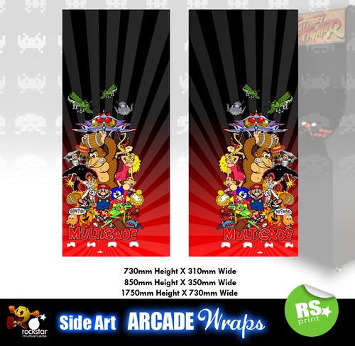 Multigame red arcade side - red,