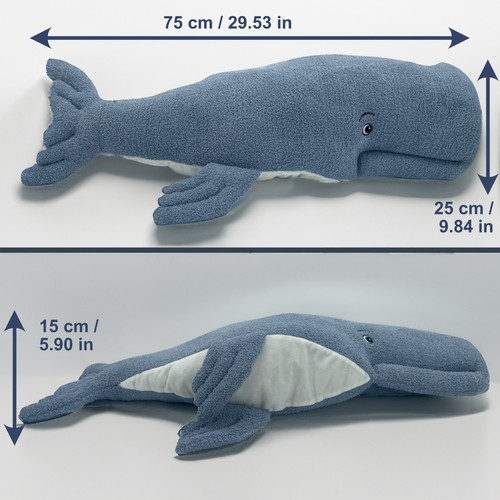 Large whale soft - large, plush