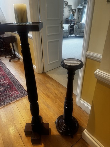 Pair wooden pedestal - pair,