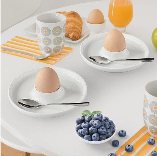 Egg cup set breakfast boiled - breakfast,