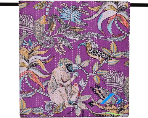 Indian handmade kantha quilt - kantha,