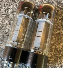 Mullard EL34 matched pair. Really nice Blackburn Mullard valves.
