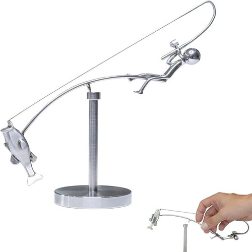 Desk ornament kinetic fishing - desk,