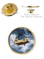 Chinook Helicopter 26mm Metal Lapel Domed Pin Badge