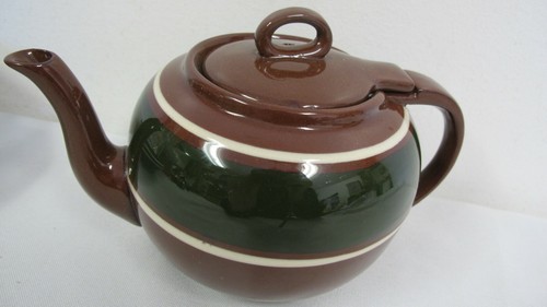 Vintage england teapot brown - vintage,