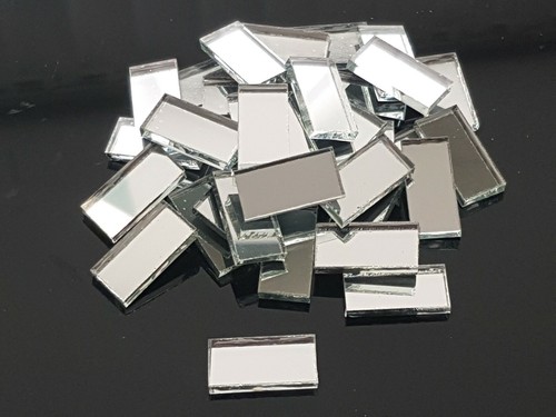 Pieces silver glass mirror - 50, pieces,