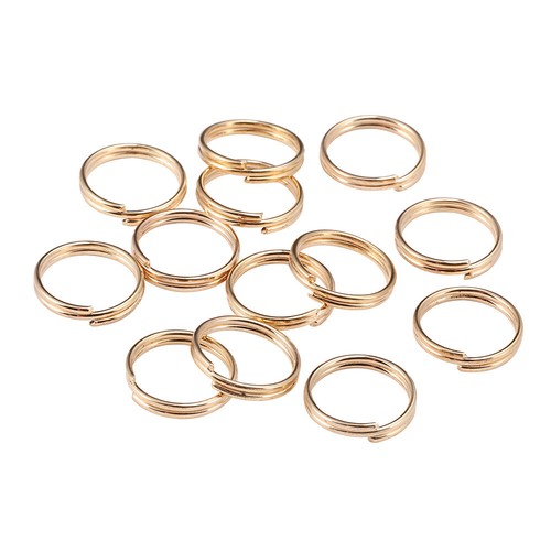 6mm gold keyring split - 6mm,