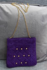 Gina Purple Leather Suede
