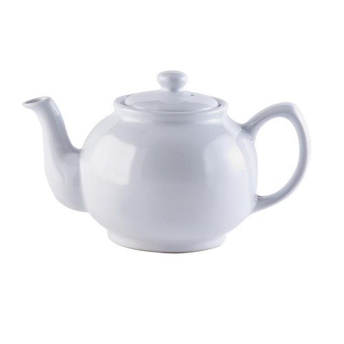 Stoneware teapot white glaze - teapot, 6