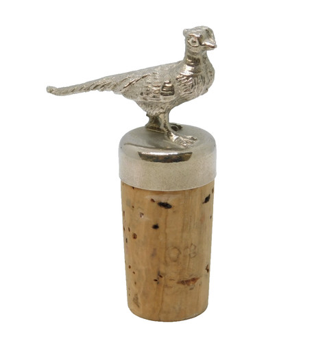Silver plated cork - silver,