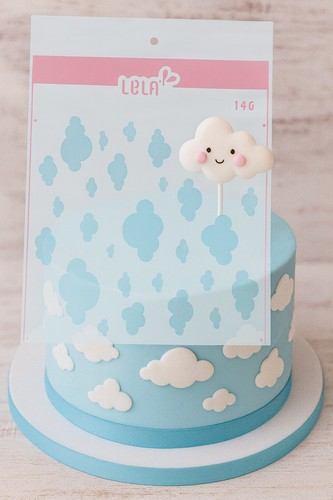 Baby cloud cake stencil - baby,