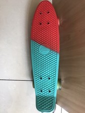 Original Beach Board  Skateboard Cruising street Surfing. Red/blue. 22”