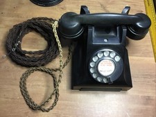 Vintage GPO 332L Bakelite Black Telephone 1950s #dT