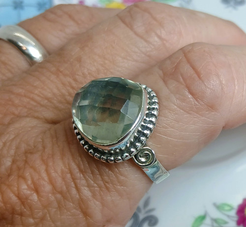 Green amethyst prasiolite 925 - amethyst,