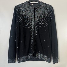 Vintage Ladies Black Beaded