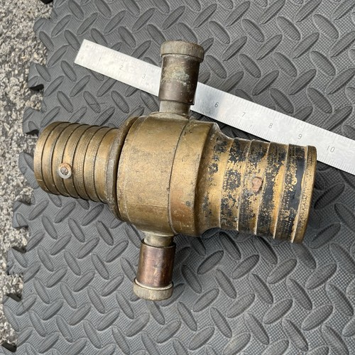 Vintage 1938 brass - fire, hose