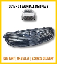 VAUXHALL INSIGNIA B 2017 - 2021 GRILLE MAIN TOP RADIATOR BLACK & CHROME TRIMS