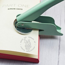 Personalised Book Embosser Library Stamp Gift for Book Lover Teacher Student
