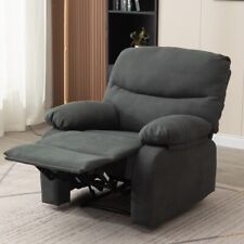 Panana Recliner Sofa Fabric Upholstered Armchair Manual Latch Chair Grey