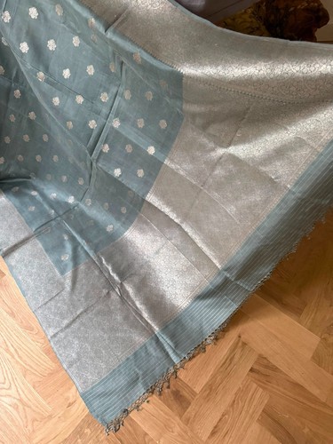 Banarasi silk saree sage - saree,