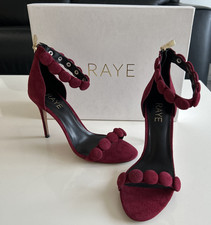 RAYE Designer Blair Merlot Fabric & Leather High Shoes-Size EU36.5/UK 4-Boxed