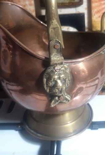 Antique lion head copper - head, and