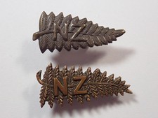 New Zealand: NX Fern Collar Badges.