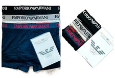 Emporio Armani Cotton Stretch Men’s 3 Pack Boxer Trunks Underwear  Shorts