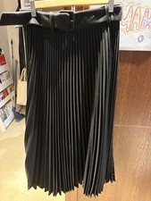 Zara Long Pleated Black Skirt