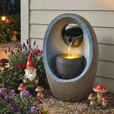 Water feature with - feature, 2-tier