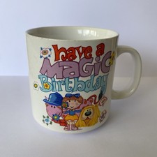 LOVELY VINTAGE MAGIC ROUNDABOUT HAVE A MAGIC BIRTHDAY MUG - SERGE DANOT