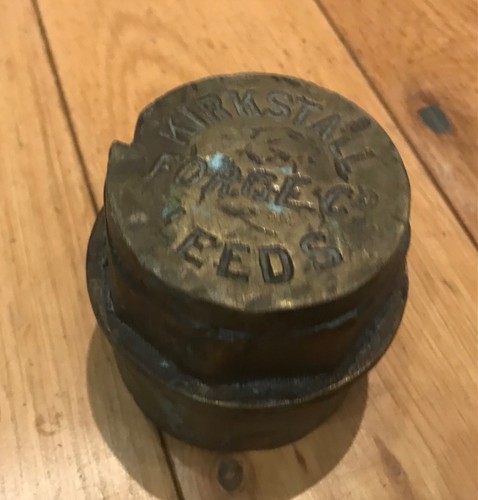Antique brass hub cap - brass,