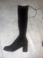 Black Over-the-Knee Heeled
