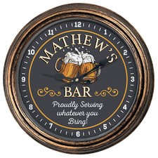 Personalised Wall Clock Bar