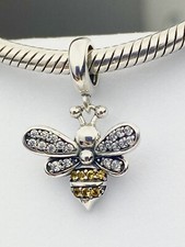 Stunning Honey Bee Pendant Dangle Charm Insect Genuine 925 Sterling Silver 💖