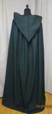 LARGE DARK GREEN HOODED CAPE/CLOAK   FAIRY - WOODFOLK - HOBBIT - UK MADE  