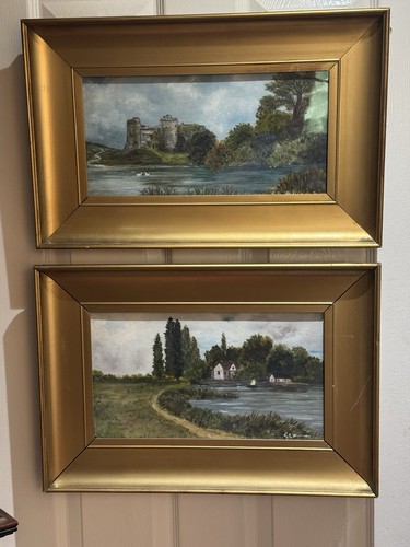 Pair 19th century landscape - pair,