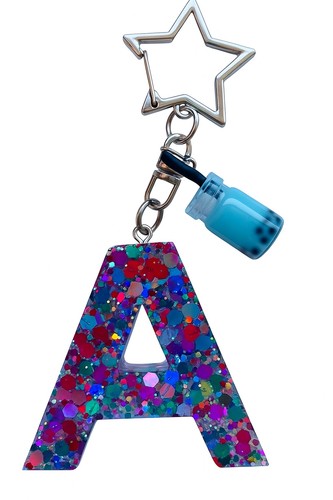 Handmade glitter resin letter - handmade,