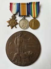 WW1 Trio & Plaque 11793 Pte Fred Cooke 10th Btn Durham Light Infantry.