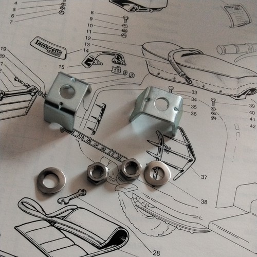 Lambretta rear frame badge - rear,